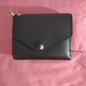YIN YANG Black Keychain Purse Wallet Fun Photo Credit Card  Ships FAST